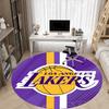 1pz Tappeto Rotondo da Ufficio Basket Lakers, Tappetino da Interno Adatto per Ufficio, Sotto Sedie da Ufficio Camera da Letto Soggiorno Decorazione Casa, Decorazione Stanza