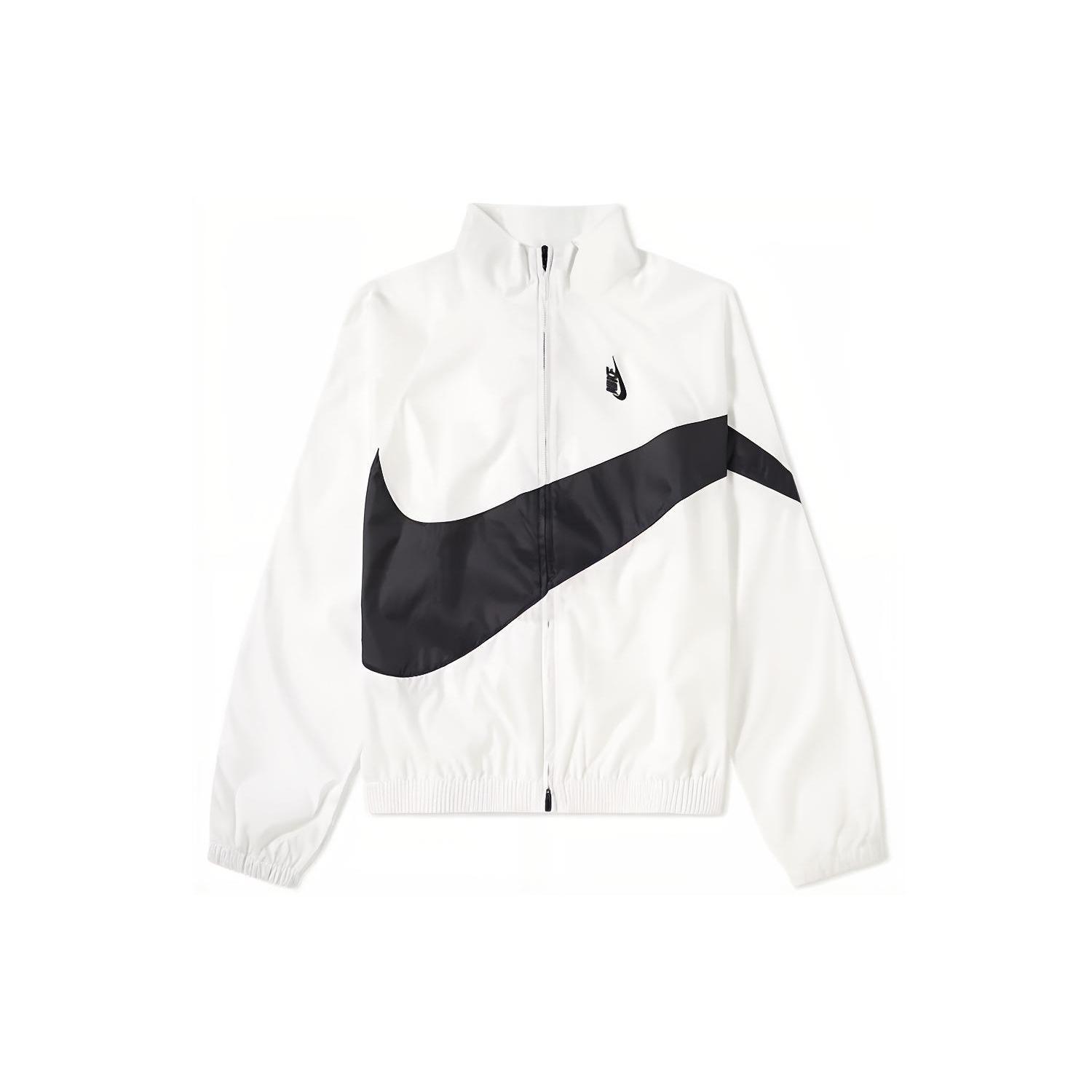 Nike Lab Heritage Jacket White Black BIG SWOOSH Black White Men s AA1569-100 XL