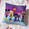 anime Teen Titans Go Cushion Cover Premium Comfort Reversible Pillow Cove -Two in One Design for Any Room & Car Interior