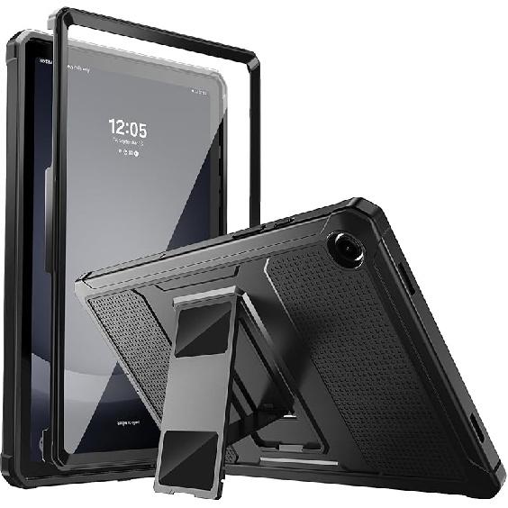 MoKo Case Fit Galaxy Tab A9 Plus 11-Inch 2023 (SM-X210/X216/X218), Shockproof Full Body Rugged Stand Back Cover Built-in Screen Protector Fit Galaxy чёрный
