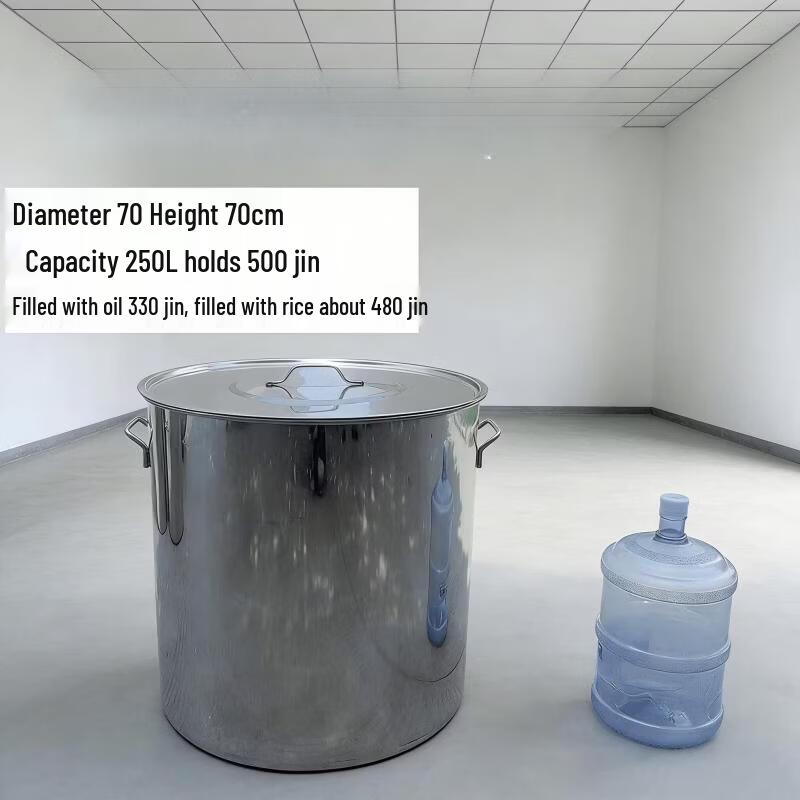 Commercial Stainless Steel Round Bucket with Lid