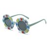 Kids Round Flower Sun Glasses Cute Daisy Sunglasses Outdoor Sun Protection Shades Fashion Funny Party Eyewear for Children