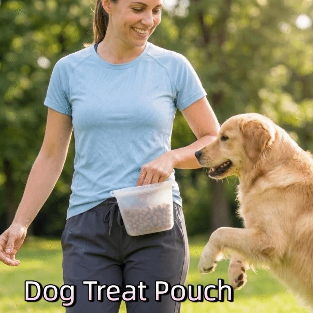 Snacks Storage Waterproof Pet Training Pouch Moisture-proof Seal Silicone Treat Bag Easy Closure Pet Food Bag Travel