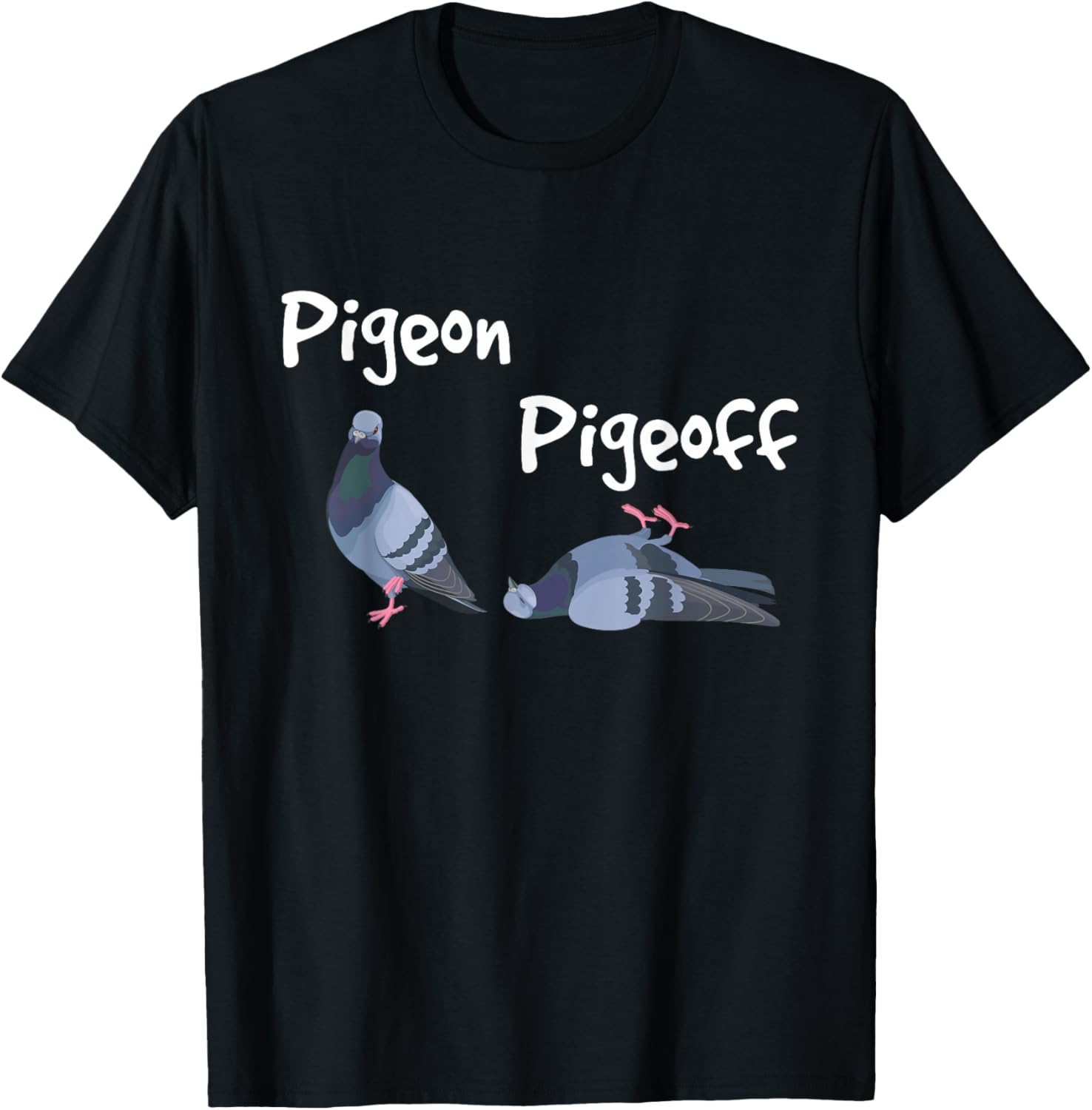 

Pigeon Pigeoff Funny Bird Lover Graphic Tee Breathable Crew Neck T-Shirt for Men Pure Cotton Short-sleeved Top Tee Shirt Unis... S разноцветный