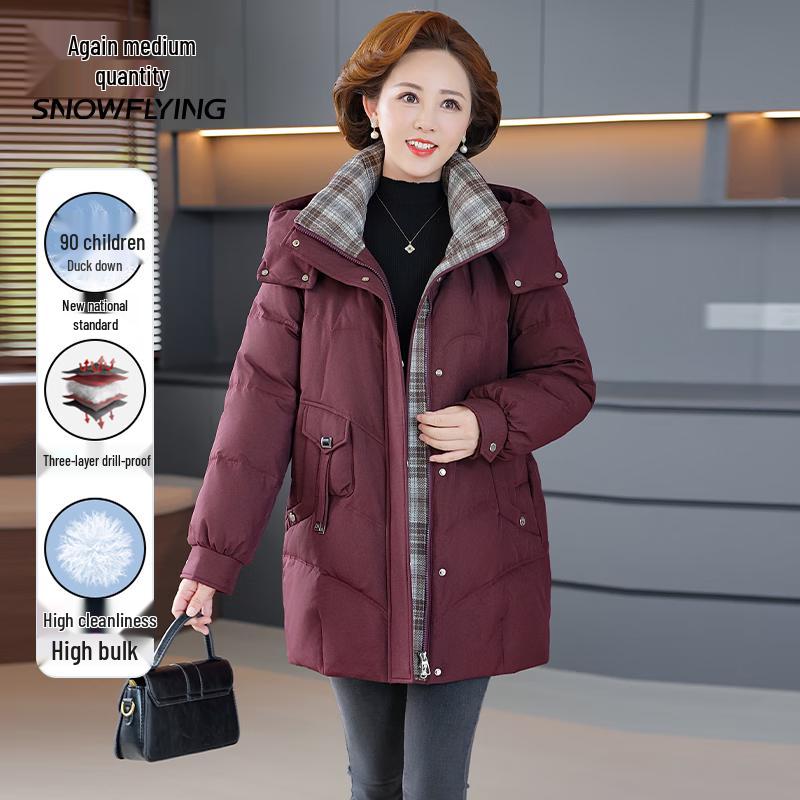 SNOWFLYING Women's 90% Down Long Puffer Jacket