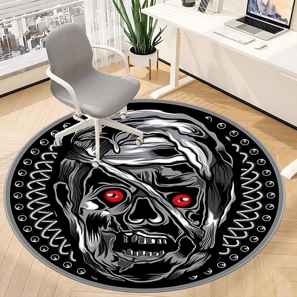 1pc Halloween Decorations Chair Carpet for Office, Round Non Slip Durable Large Size Office Carpet, Suitable for Office