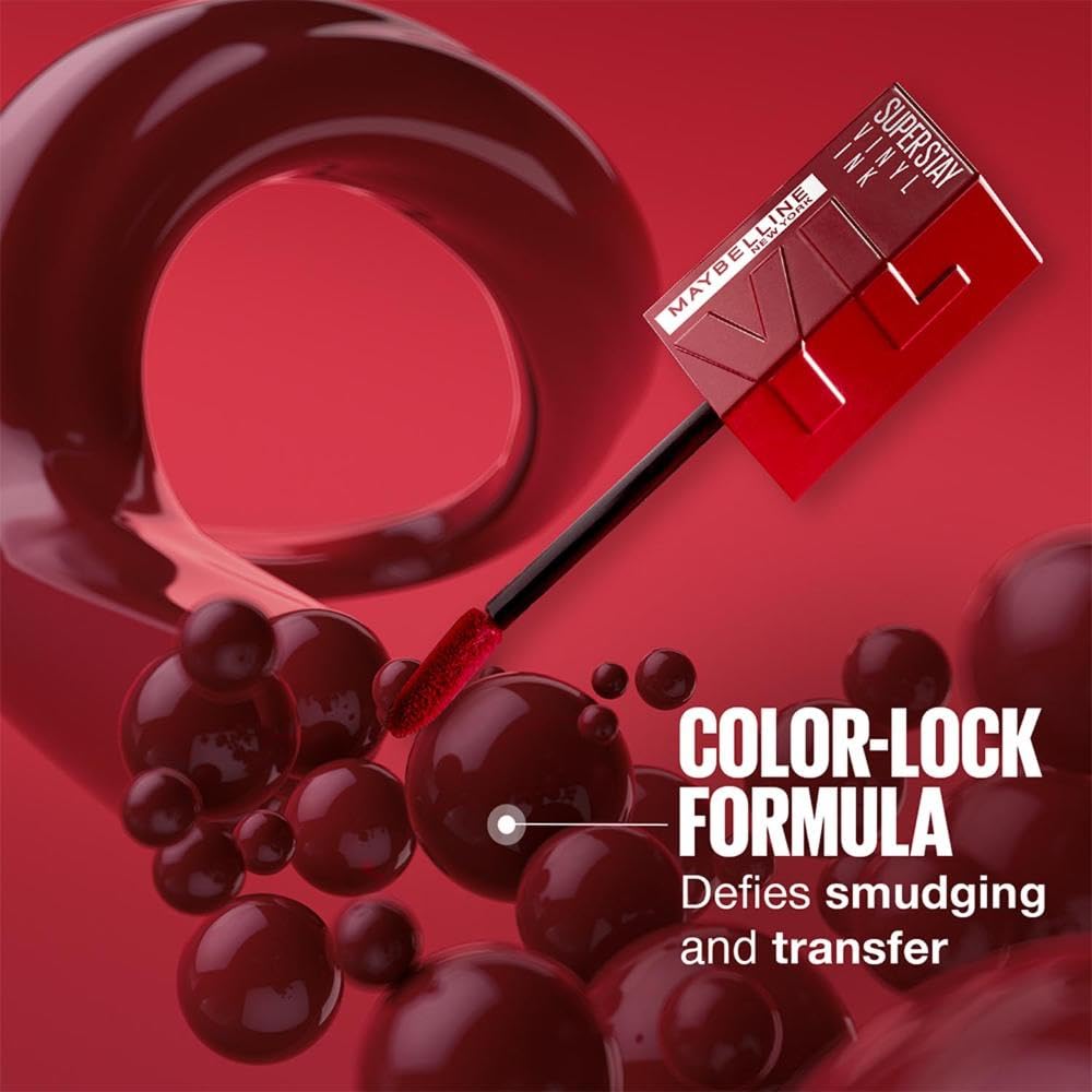 Maybelline Superstay Vinyl Ink Liquid Lipstick Peppy 4.2ml Long Lasting High Shine Color 16HR Wear