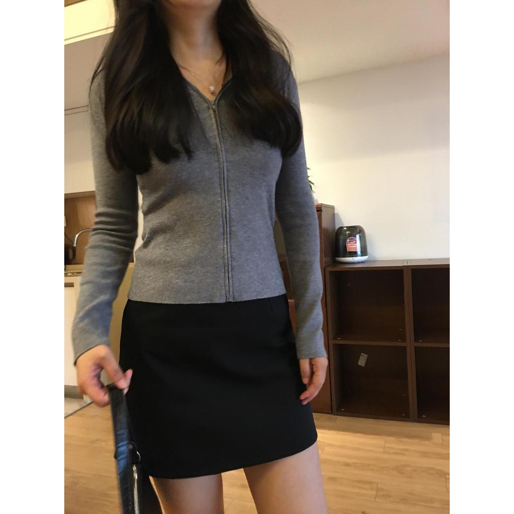 Korean Style Slimming Hooded Knit Zipper Top for Women - Versatile Long-Sleeve Jacket for Spring & Autumn