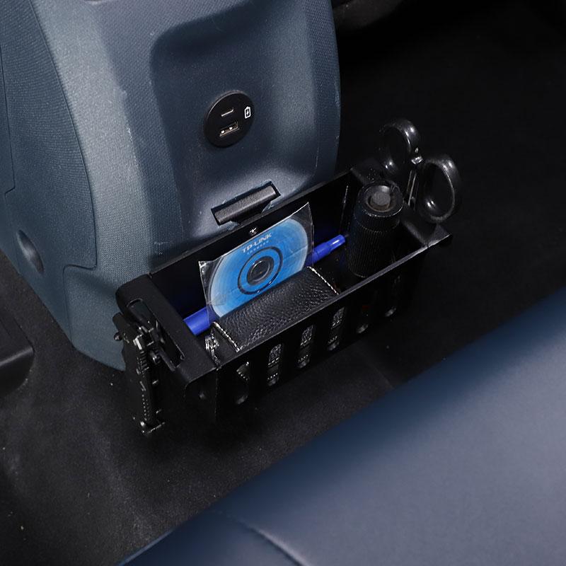 For Ford Maverick 22-23 Aluminum Alloy Black/Blue Car Back Row Expand Cup Holder Storage Basket Water Cup Holders Car