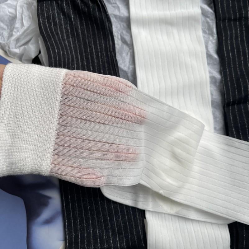 Hochwertige Bequeme Sommer Ultra-Dünne Zehensocken für Damen Baumwolle Goldene Seidenstreifen Zwei-Zehen Japanisch Harajuku Tabi Socken