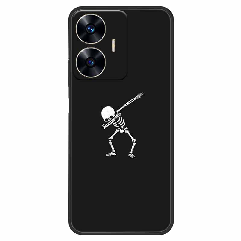 Phone Cover For Realme C55 Case Black Silicone Fundas For Realme C55 RMX3710 TPU Soft Back Coque Star Painted on RealmeC55 C 55