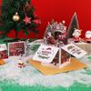 3D Christmas Greeting Card Folding Santa Claus Pop Up Invitation Card  Year Cards Navidad Blessing Gift Best Wishes Card