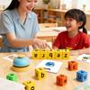 English Word Spelling Cubes Game Set Flash Cards Educational Toy for Kids Early Learning Classroom or Family Fun