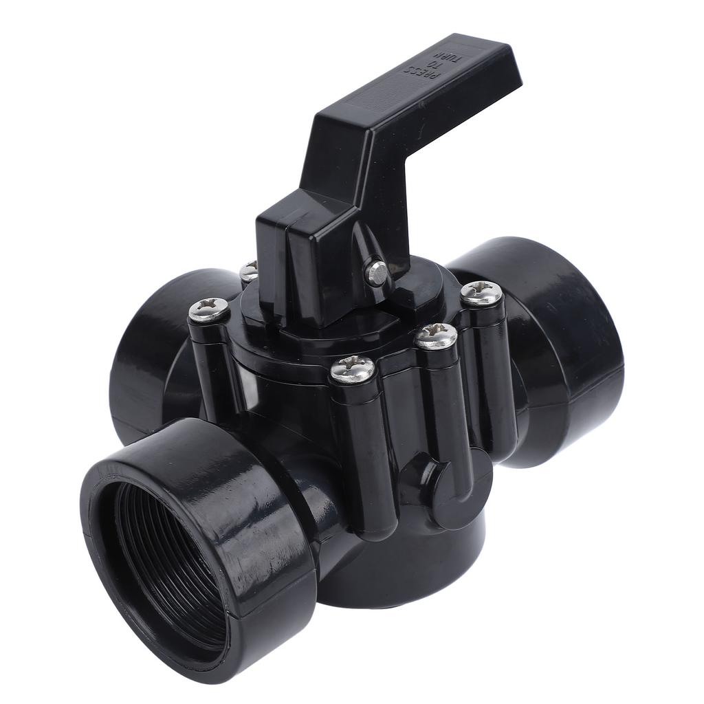 Swimming Pool Diverter Valve G1?1/2in ABS Three Way Positive Seal Water Diverter Valve for 4517