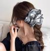 Lace edge super fairy large intestine hair band female court retro ponytail hair rope ball head hair accessories