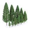 33pcs Mini Plastic Green Trees Scale Architectural Models Train Railways Landscape Scenery Layout Garden Decoration Tree Toys