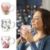 Diverse Clear Glass Cups Double-layer Double Wall Coffee Mug Unique Dried Flower Mug  Juice