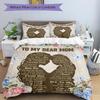 3PCs Mother's Day Gift Design Cover Set, Breathable Fabric, Machine Washable (1 Duvet Cover + 2 Pillowcases) (Without Quilt) Yy250911084