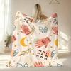 Boho Pattern Throw Soft Flannel AC Blanket Lightweight Summer Nap Throw Cozy  Blanket for Sofa Bed Travel Home