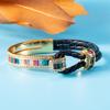 Fashion Light Luxury Diamond-encrusted Horseshoe Buckle Bracelet High-end Zircon Woven Hand Rope Versatile Niche Temperament Bracelet