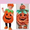 Vibrant Orange Pumpkin Fancy Dress For Children Halloween Celebration Events
