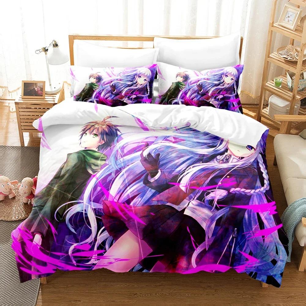 Fashion 3DThe Danganronpa Bedding Sets Duvet Cover Set With Pillowcase Twin Full Queen King Bedclothes Bed Linen Customizable