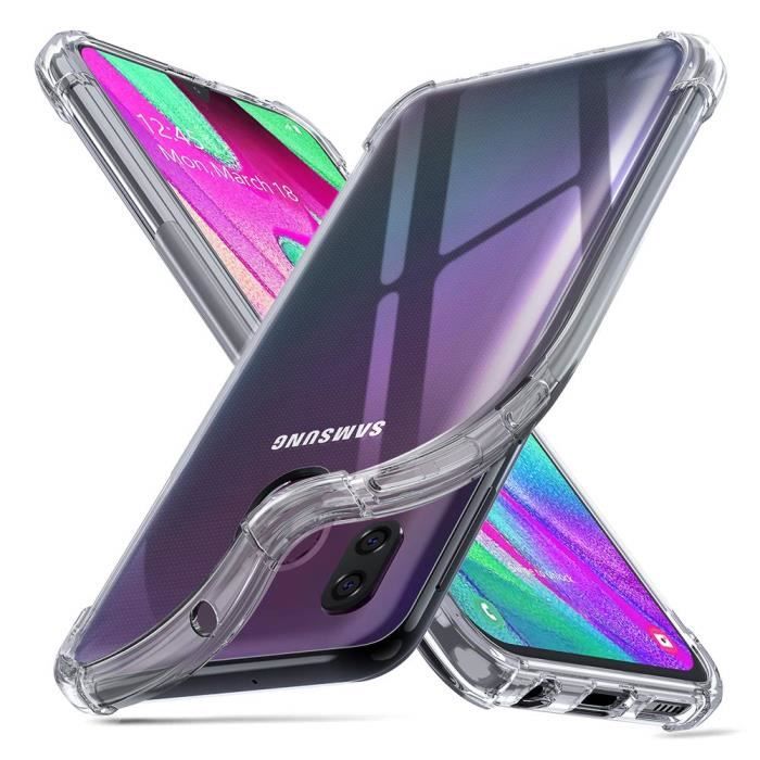 Coque - Samsung - Galaxy A40 - Transparent - Anti-choc - Silicone TPU