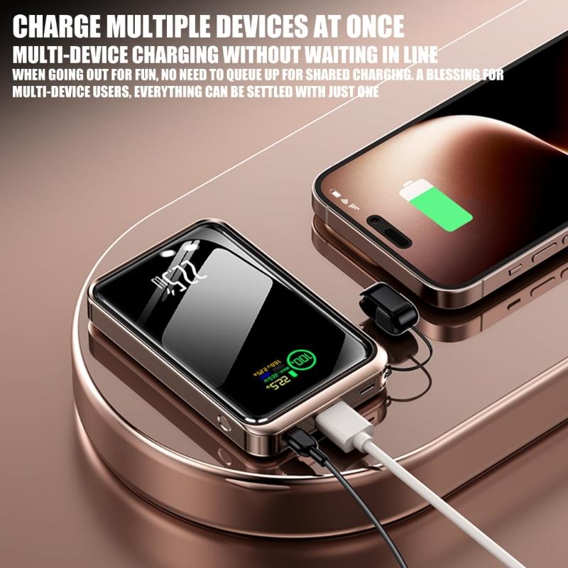 ABS PC Battery Storage Case With LED Light Digital Display DIY Charging Components Excluding Battery For Mobile Phones