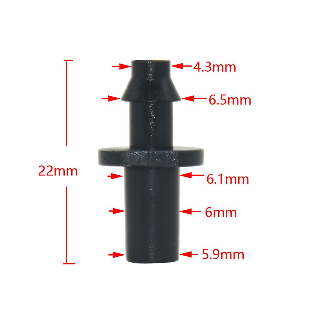 50pcs 1/4'' 1/8'' 6mm Garden Water Connector Elbow End Plug Straight Barb For Garden Hose Irrigation System