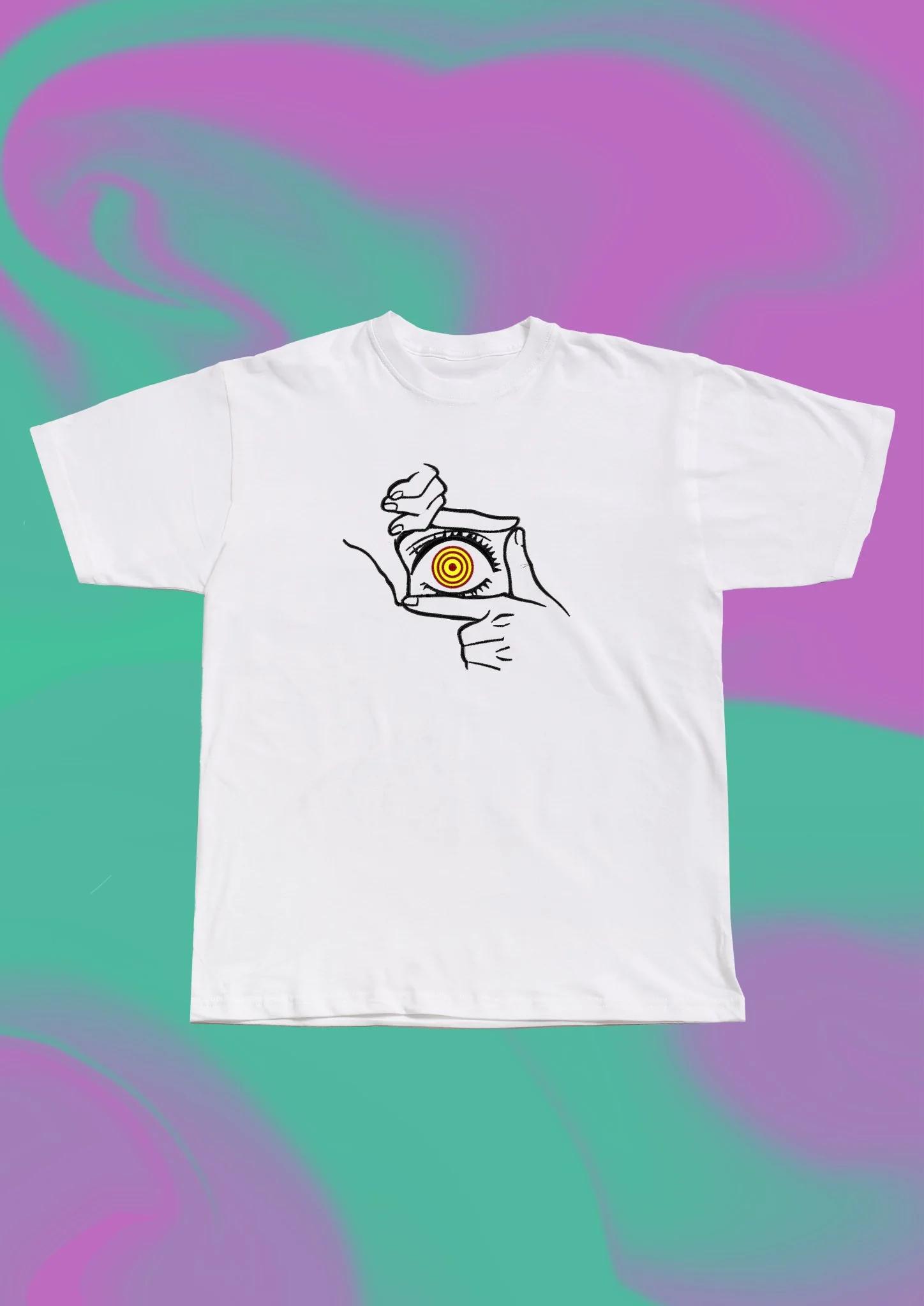 

Chainsaw Unisex Trippy Spiral Eye Hand Graphic T Shirt 2026 Unisex Oversized Streetwear Casual Psychedelic Short Sleeve Tee Tops 4XL