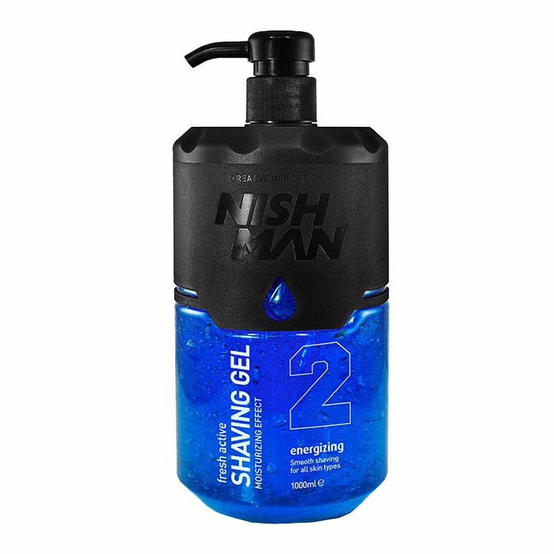 Nishman Gel de Rasage 2 Énergisant Gel de Rasage 1000 ml