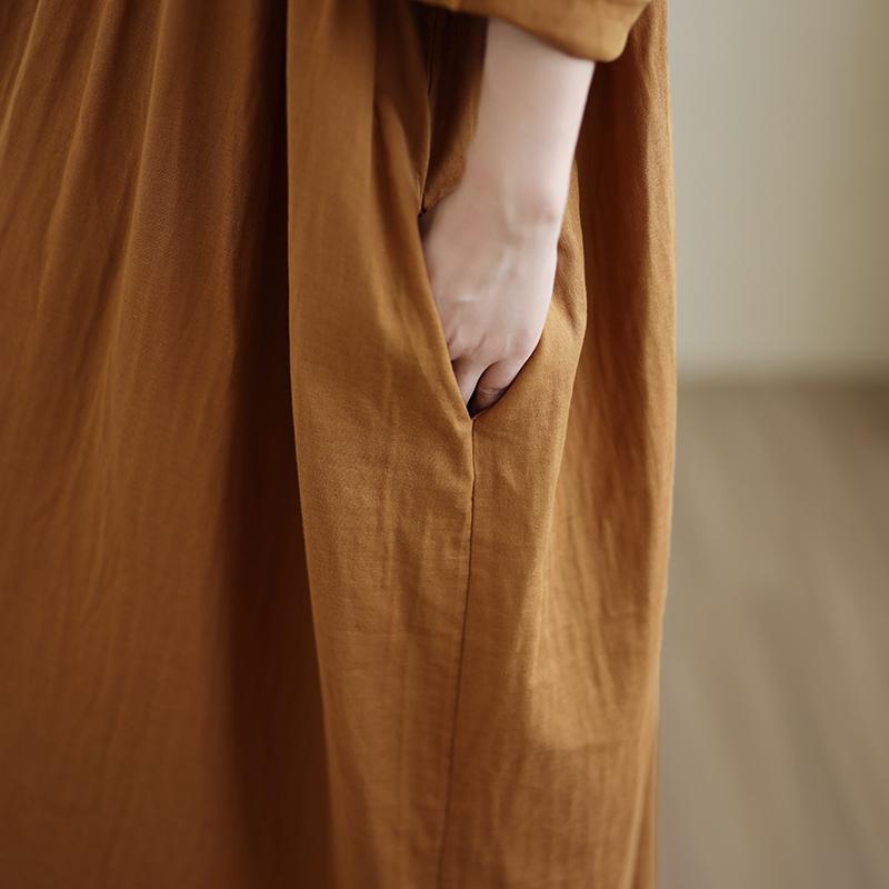 DIMANAF 2025 Women Plus Size Long Hat Dress Loose O-Neck Printing Casual Floral Oversize Long Sleeve 5053