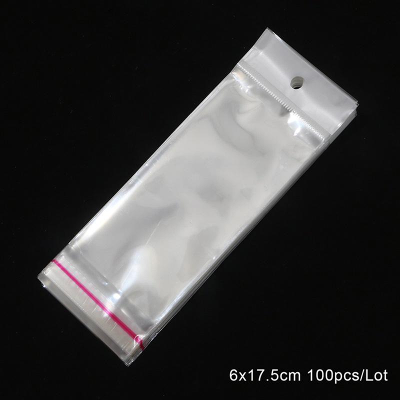 100Pcs Sealable Plastic Transparent Small Packaging Bag For Jewelry