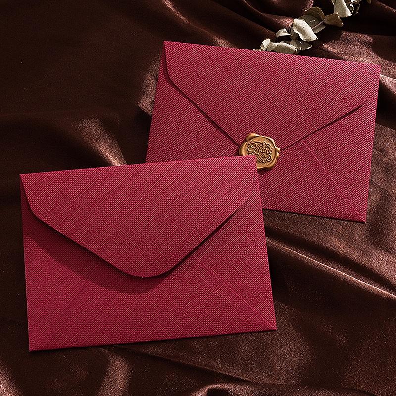 5 Peças Padrão Linho Retrô Envelope Carta de Confissão para Namorada Convite de Negócios de Alta Qualidade Cartão Postal Capa para Carta Convite