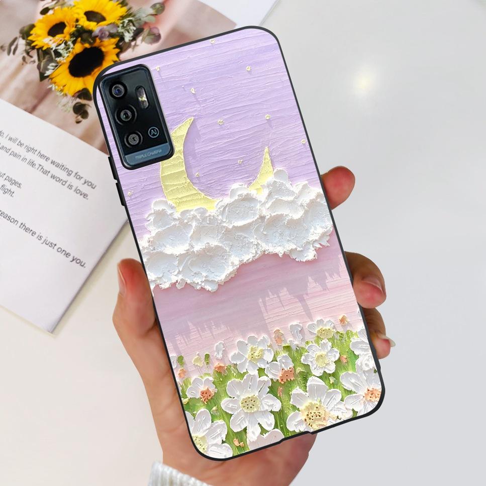 For ZTE Blade A71 6.52" Case Cartoon Dinosaur Football TPU Soft Silicone Cover For ZTE Blade A71 2021 A7030 Phone Cases Fundas