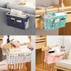 Large Capacity Storage Bag for Books and Remotes Cotton Linen Bedside Pocket Organizer Student Dormitory Accessories