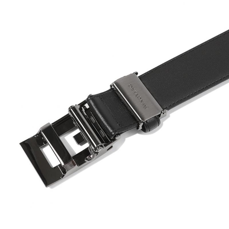 Benovero Men S Auto Belt Black Satin Derby emboSSed All Metal Bmg1acb1252k1