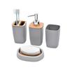 Badezimmerzubehör-Set: Lotionflasche, Tablett, Mülleimer, Toilettenbürste, Verzierungen