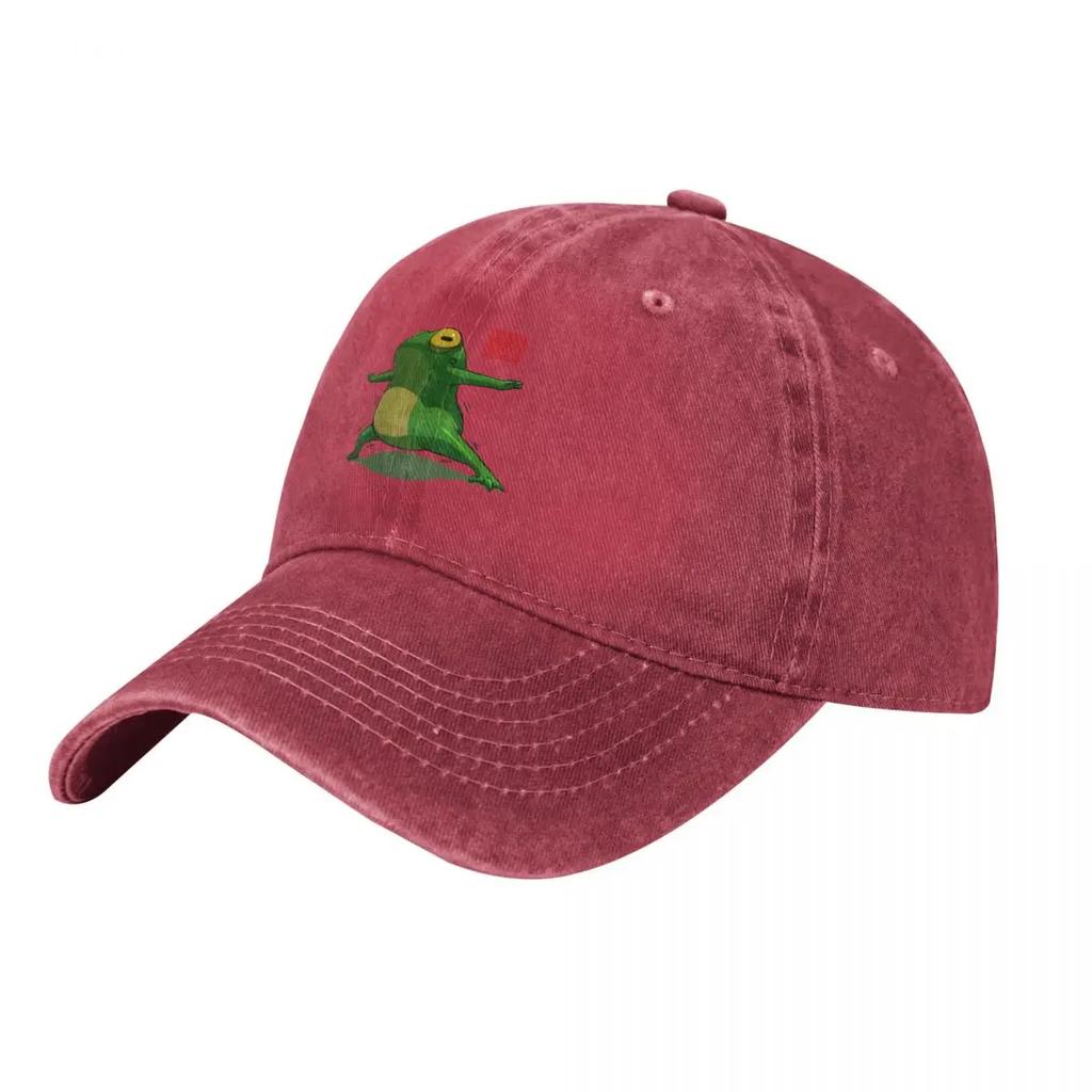 Yoga Frog Warrior One Pose Baseball Cap Fishing Caps Unisex Luxury Cap Trucker Hat Luxury Unisex Hat Ladies Unisexs