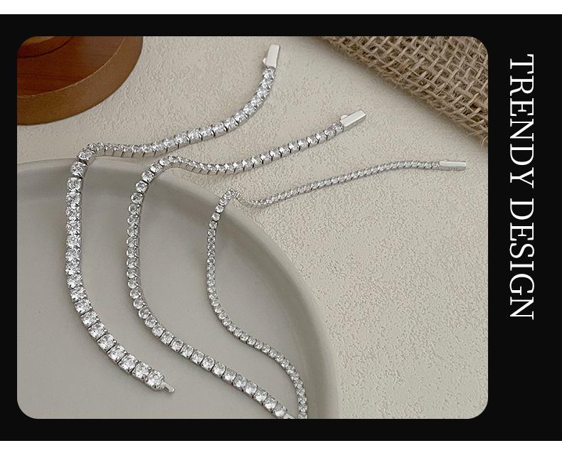 Bracelet Tennis de Luxe en Argent S925 Banyan Tree - Unisexe, Style Européen et Américain Haut de Gamme, Design Diamants Entiers