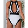 2025 Cut Out One Piece Swimsuit Women Swimwear Sports Monokini Bodysuit White Swim Suit Bathing Suit High Waist Beachwear Summer