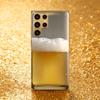 Beer Atmosphere Simplicity High-end Electroplating Glass PhoneCase for Samsung Galaxy S26 S25 S24 S23 S22 S21 FE,Ultra,Plus