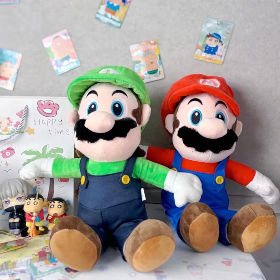 1-2Pcs Mario Plush Toys Luigi Stuffed Toys Anime Doll Plushie For Kids Great Christmas Birthday Gift For Children