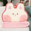 Cute Cartoon 3-in-1 Pillow Blanket: Backrest, Car, Office Nap Essential
