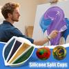 Split Cup For Paint Pouring Reusable Fluid Art Split Cup Silicone Split Pouring Cup With Dividers For Acrylic Paint Resin