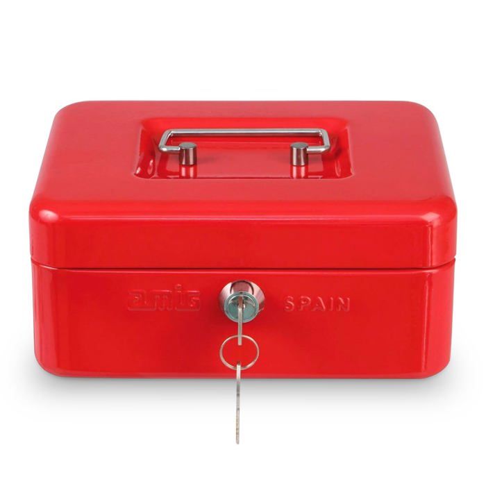 AMIG | Coffret À Monnaie 2153 | 250 X 180 X 90 Mm | Acier | Rouge