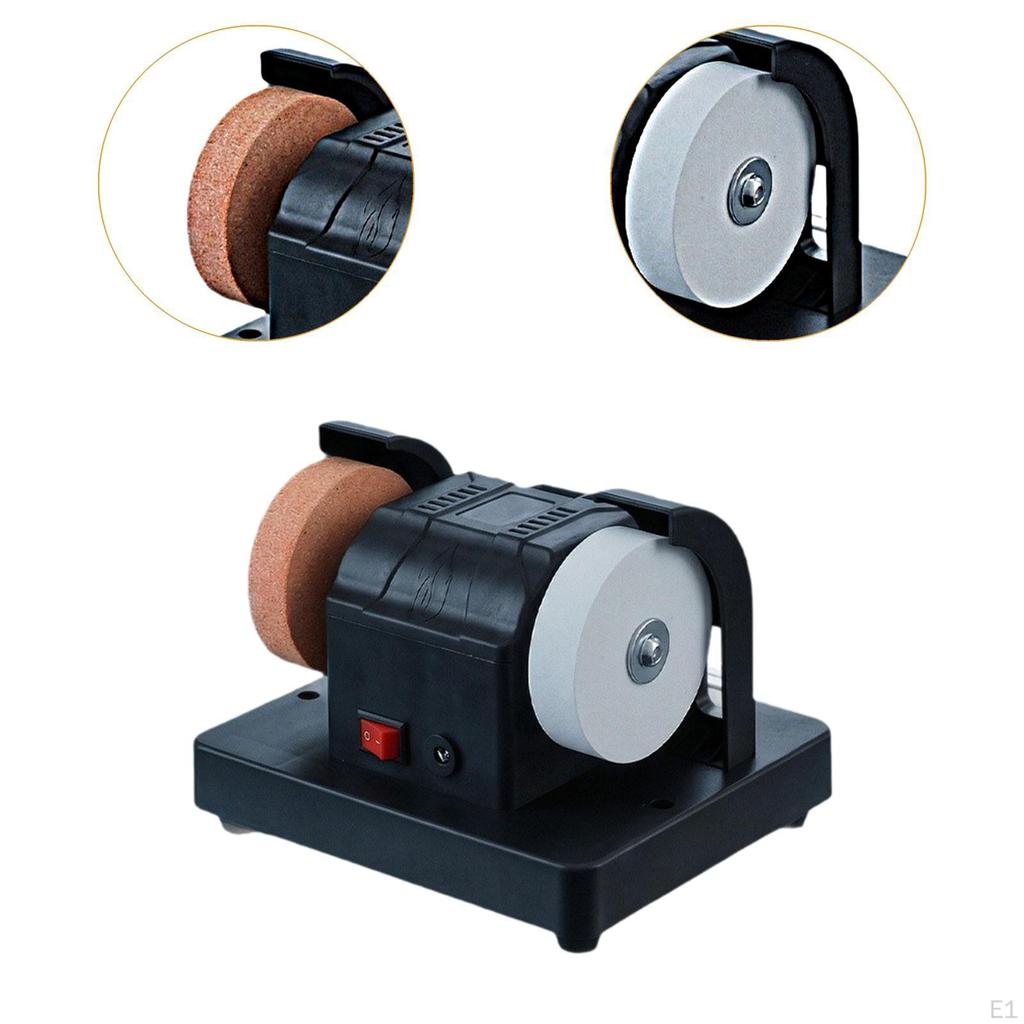 Small Bench Polisher Black Benchtop Sander Craft DIY Accessories Lapidary Equipment for Home