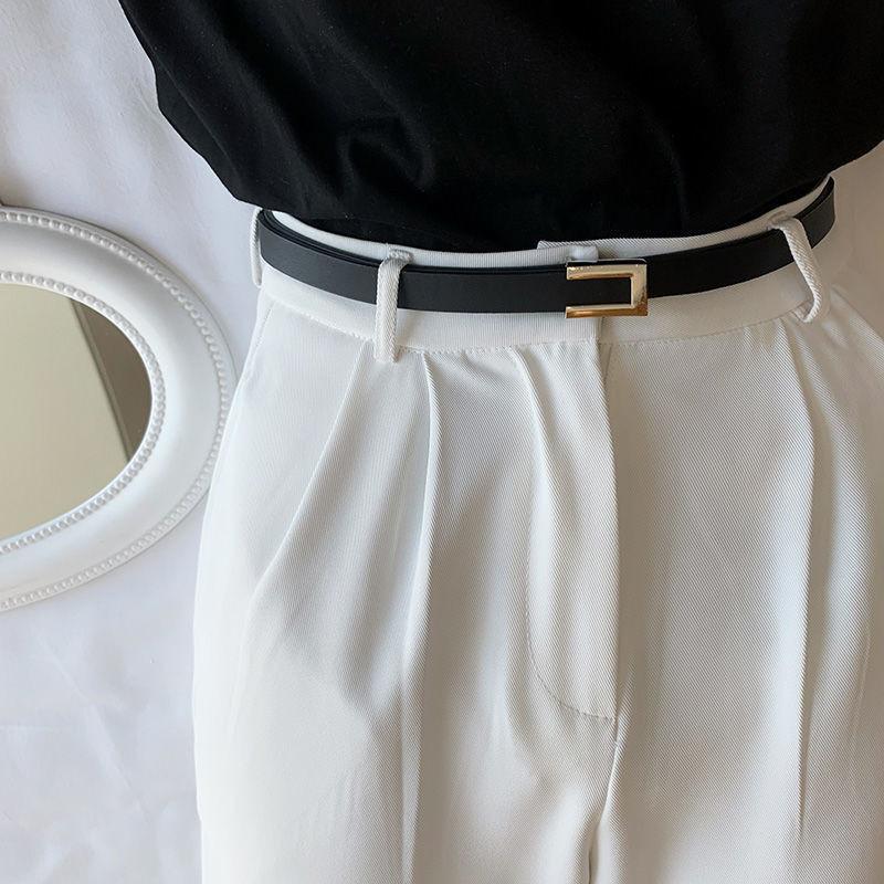 Womens Stylish Black Belt With Minimalist Design And Smooth Buckle For Effortless Fashion Statements