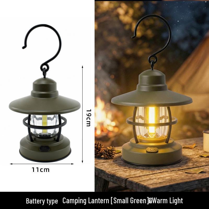 Rechargeable Retro Camping Lantern with Ultra-Long Battery Life for Outdoor Tent and Awning Lighting