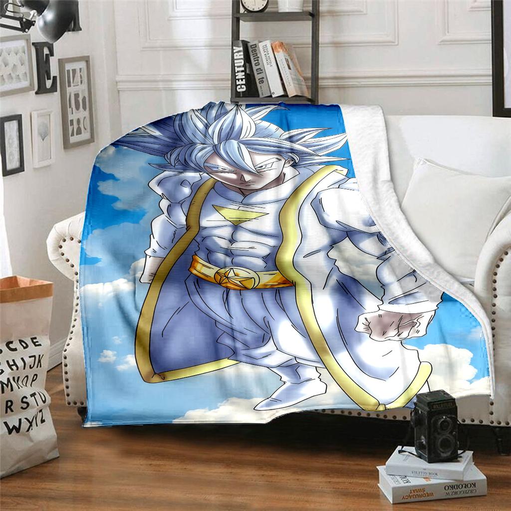 1PC Vegito Print Flannel Blanket, High Quality All Seasons, Home Decor, Warmth and Comfort, Perfect for Christmas Gifts